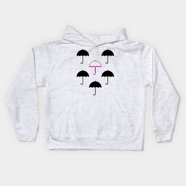 Umbrellas #2 Kids Hoodie by byebyesally